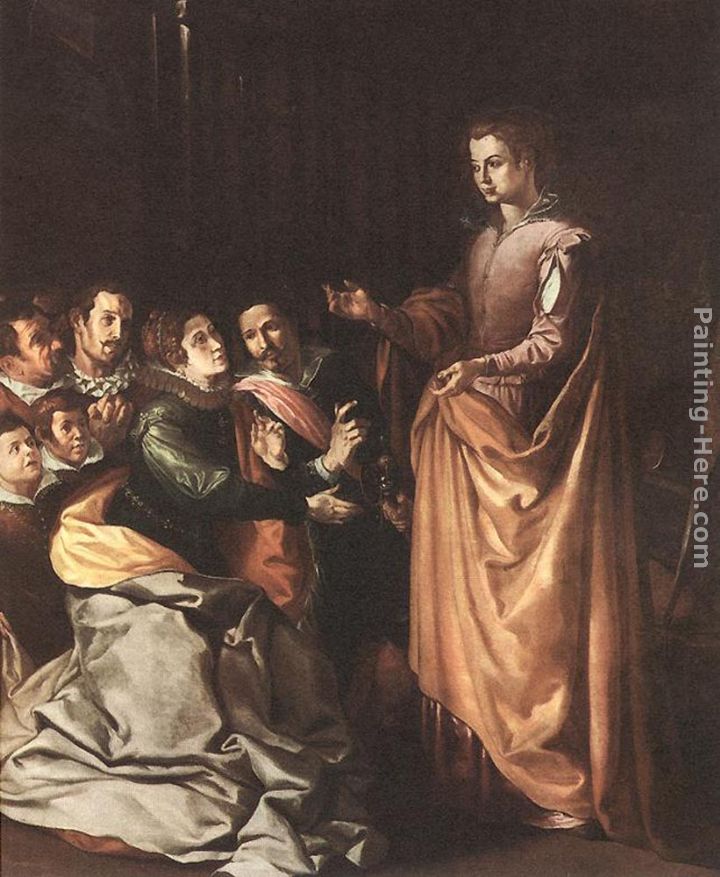 St Catherine Appearing to the Prisoners painting - Francisco de Herrera the Elder St Catherine Appearing to the Prisoners art painting